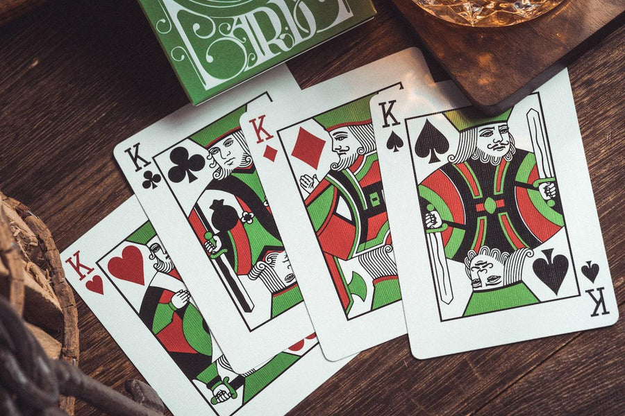 Smoke & Mirrors Playing Cards - V8 Green Standard Edition Playing Cards by Smoke & Mirrors Playing Cards