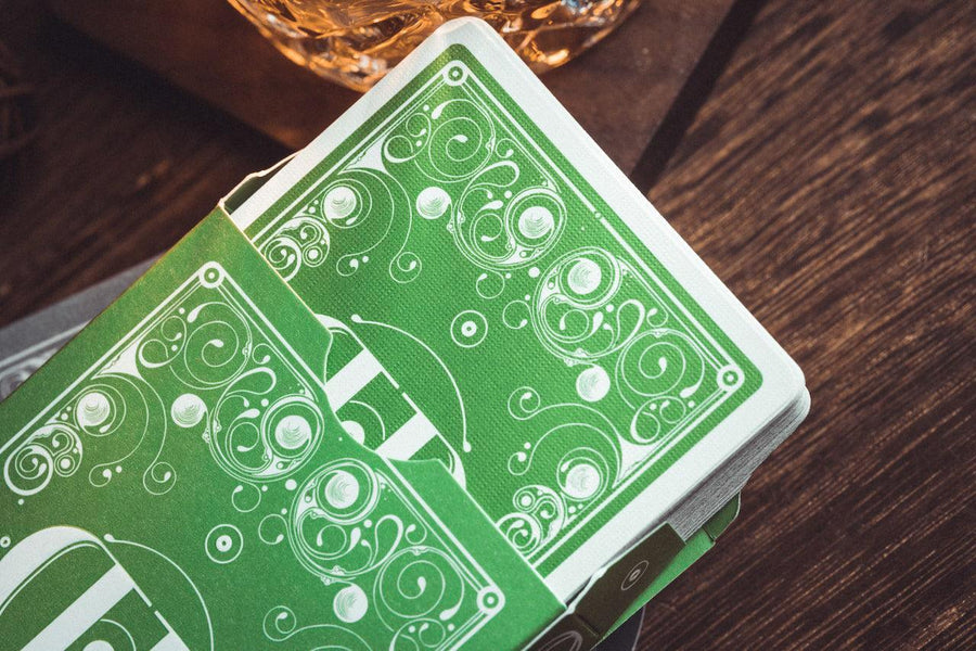 Smoke & Mirrors Playing Cards - V8 Green Standard Edition Playing Cards by Smoke & Mirrors Playing Cards