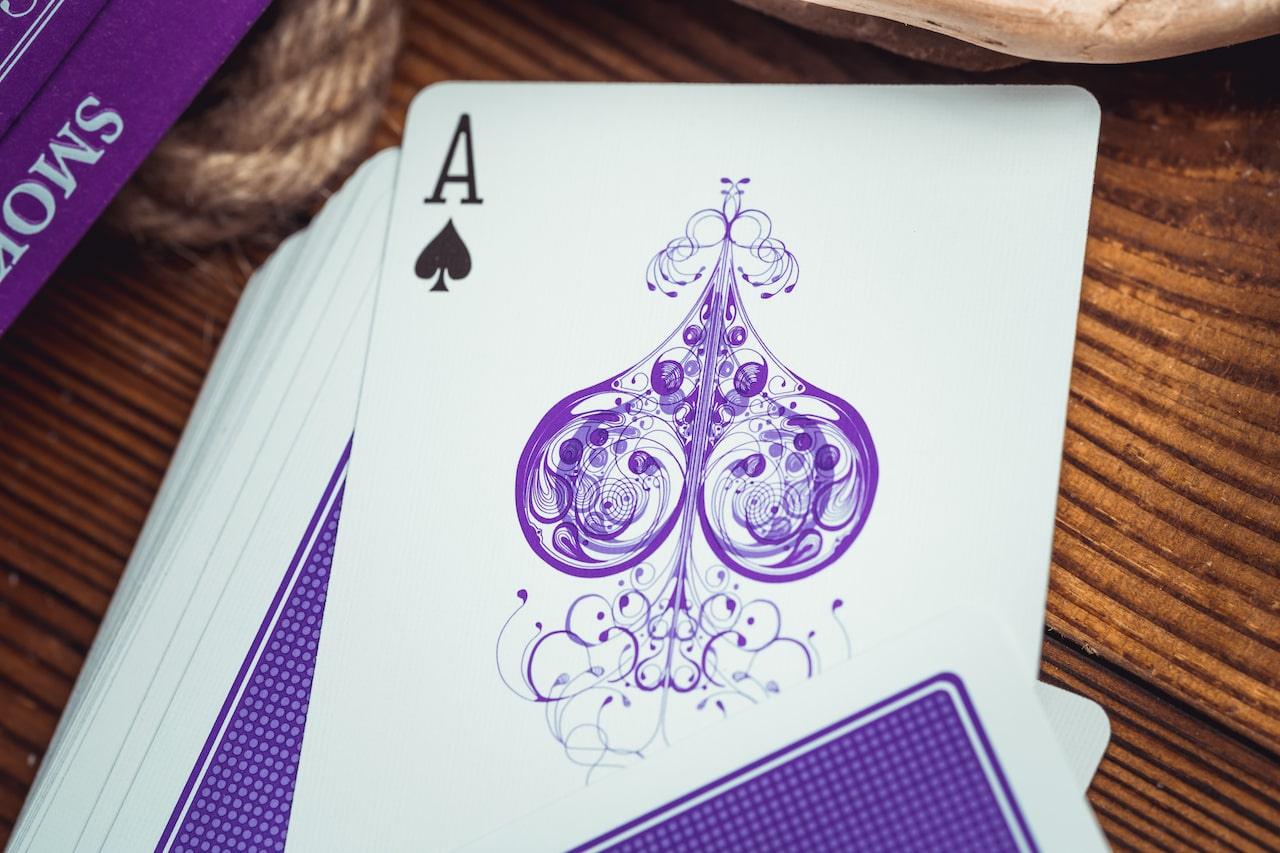 Purple V9 Smoke & Mirrors Playing Cards by Card Mafia – Rare