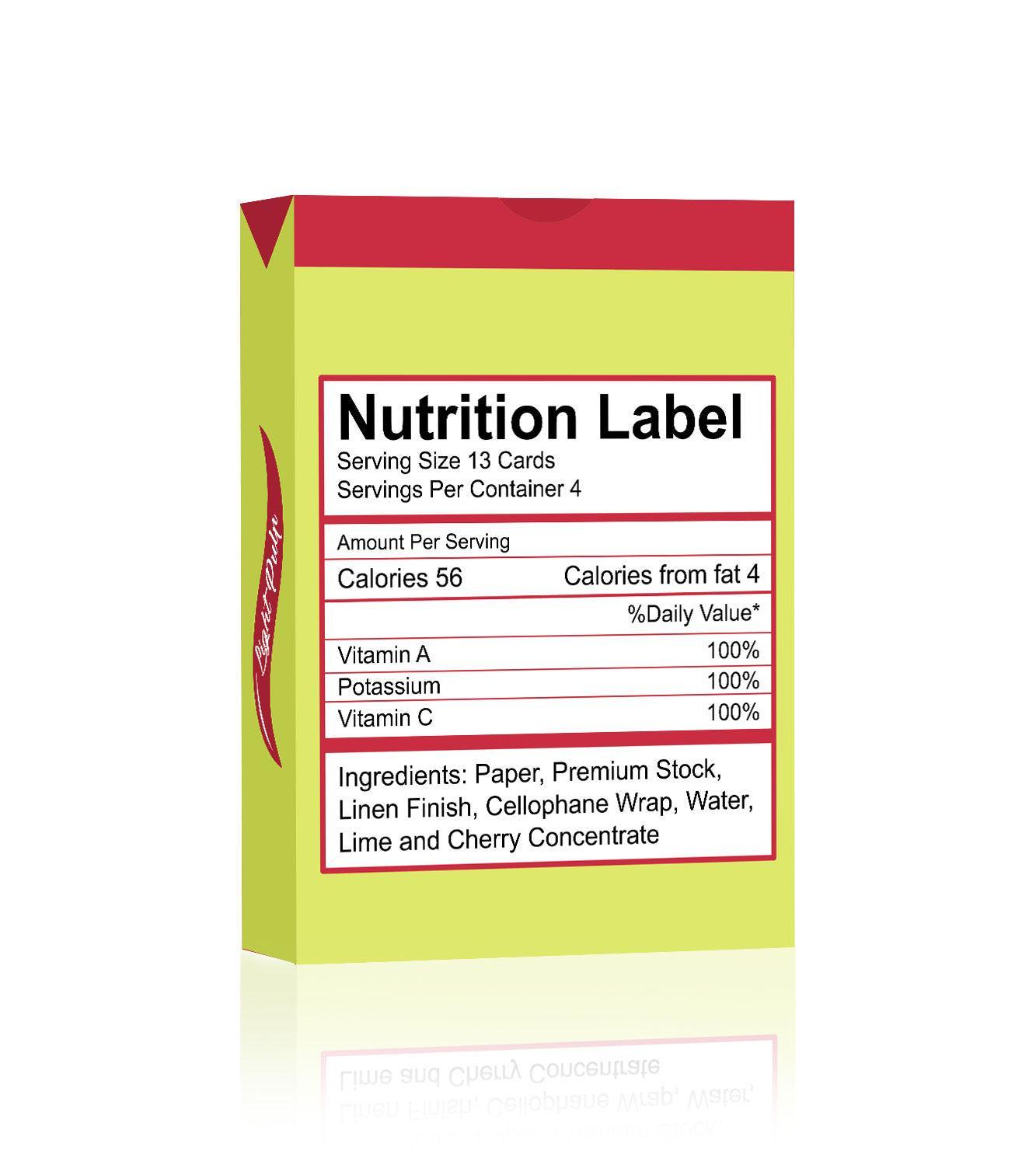 Squeezers V4 Playing Cards - Cherry Limeade Playing Cards by Organic Playing Cards