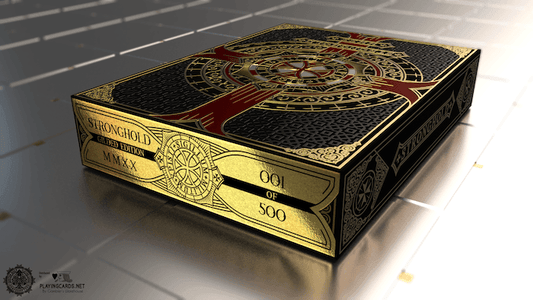 Gilded - Stronghold Crimson Gold Edition Playing Cards Playing Cards by Gamblers Warehouse