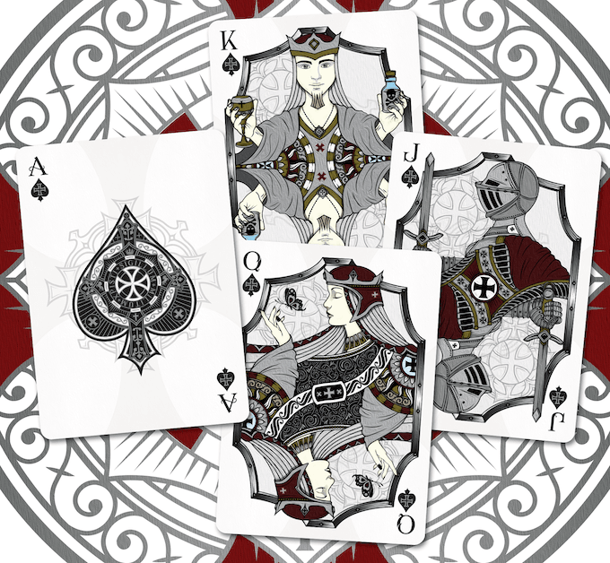 Rare - Gilded Stronghold Natural Edition Playing Cards Playing Cards by Gamblers Warehouse