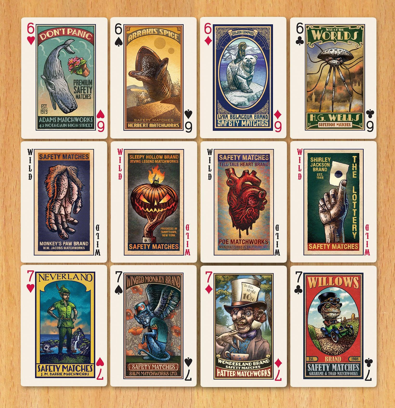 Biblioluminous Playing Card Deck Playing Cards by ChetArt