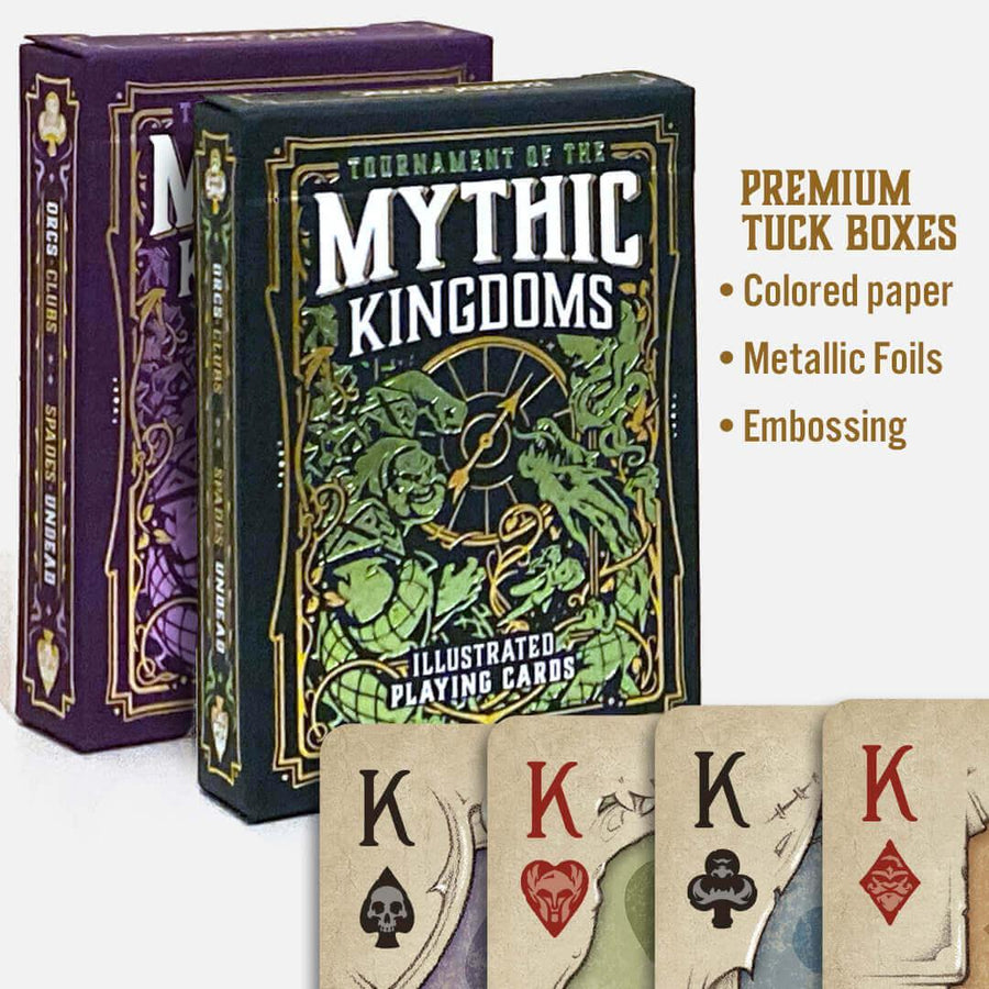 Tournament of the Mythic Kingdoms Playing Cards - Premium Set Playing Cards by Board Gaming
