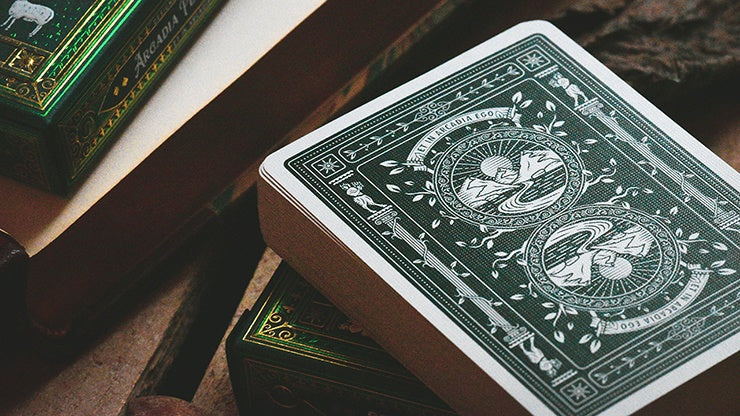 The Arcadia Signature Edition Playing Cards - Green Playing Cards by RarePlayingCards.com