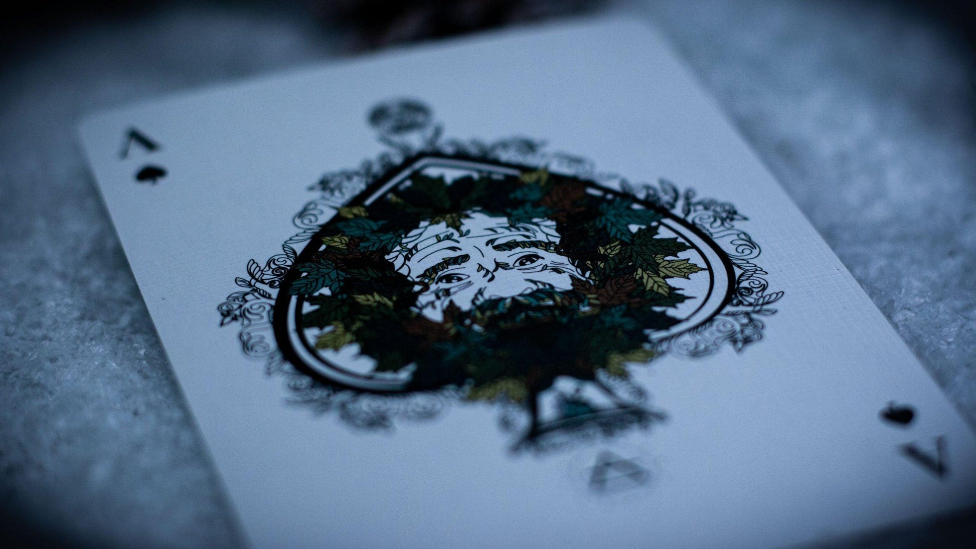 The Green Man Winter Playing Cards Playing Cards by Jocu Playing Cards