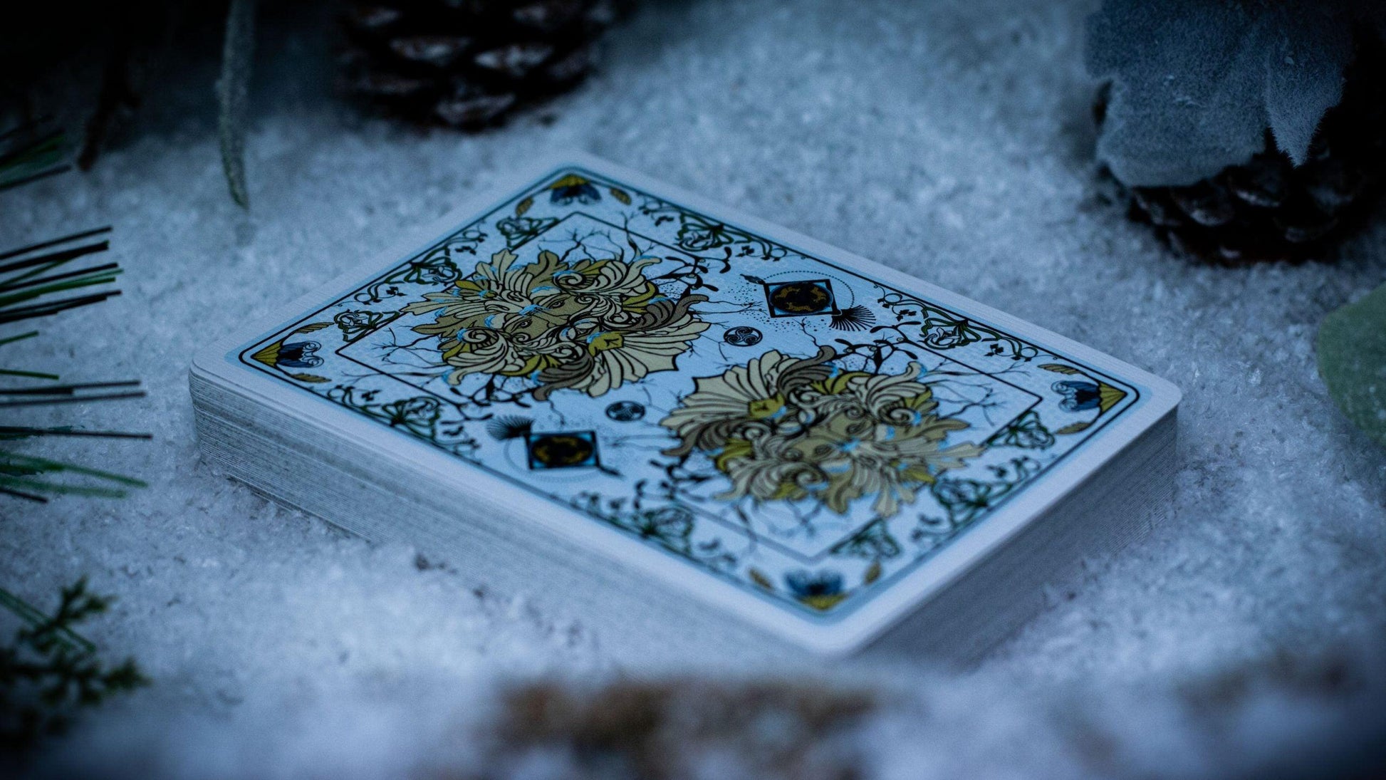 The Green Man Winter Playing Cards Playing Cards by Jocu Playing Cards