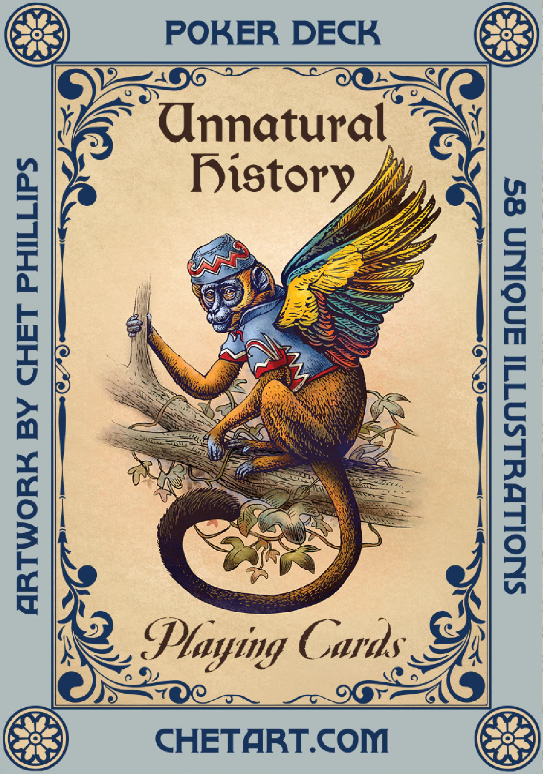 Unnatural History Playing Cards Playing Cards by ChetArt