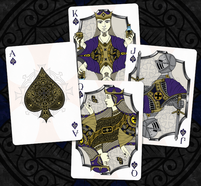 Gilded - Stronghold Sapphire Copper Edition Playing Cards Playing Cards by Gamblers Warehouse
