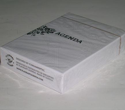 Agenda Playing Cards White Edition Playing Cards by Expert Playing Card Co.