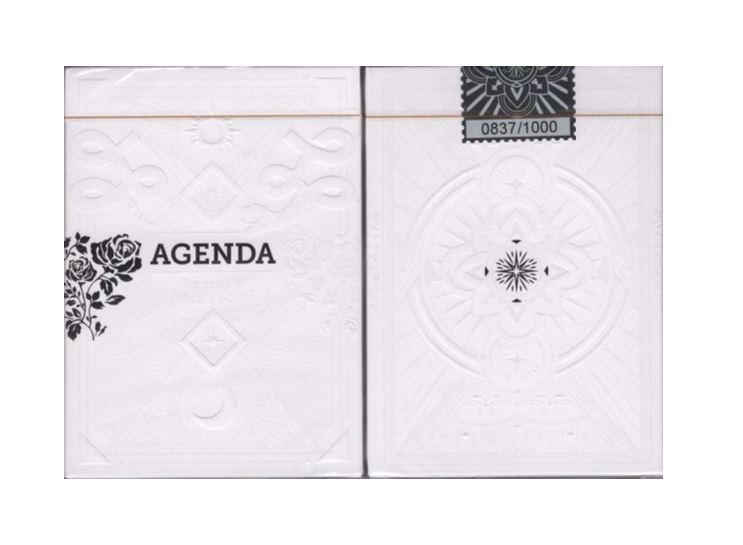 Agenda Playing Cards White Edition Playing Cards by Expert Playing Card Co.