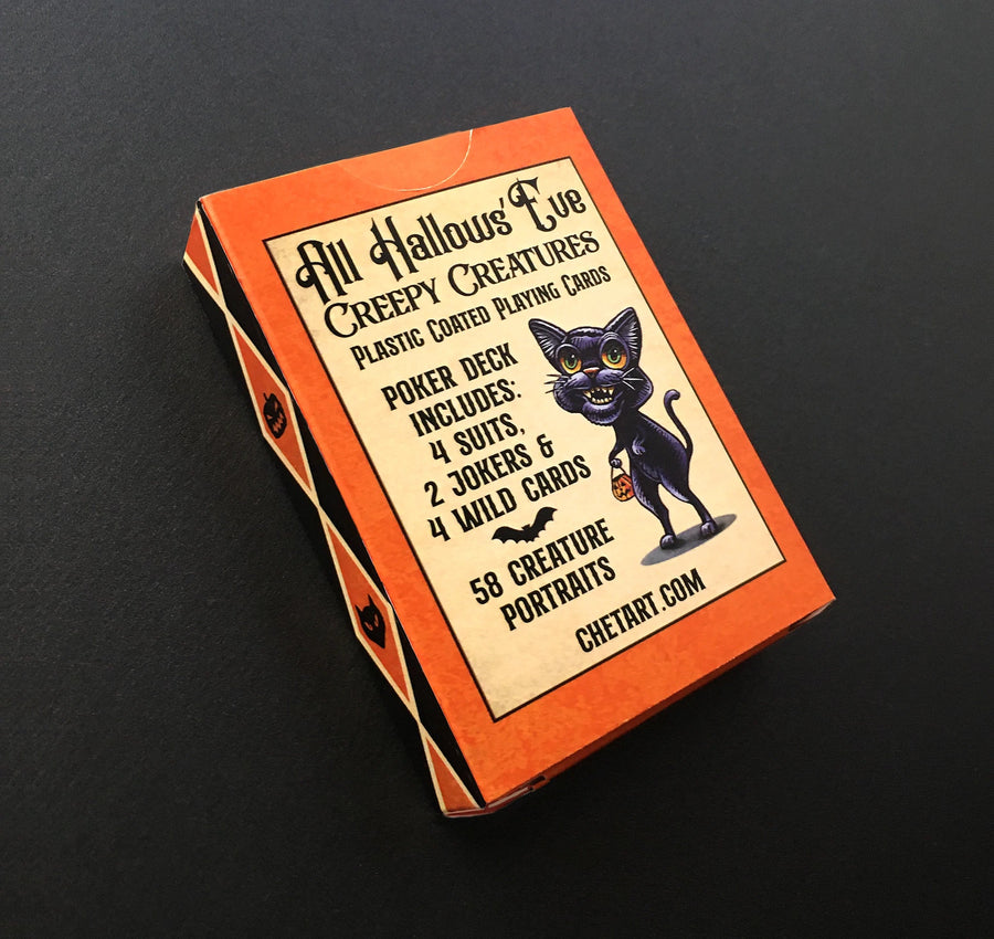 All Hallows Eve Creepy Creatures Playing Cards by ChetArt
