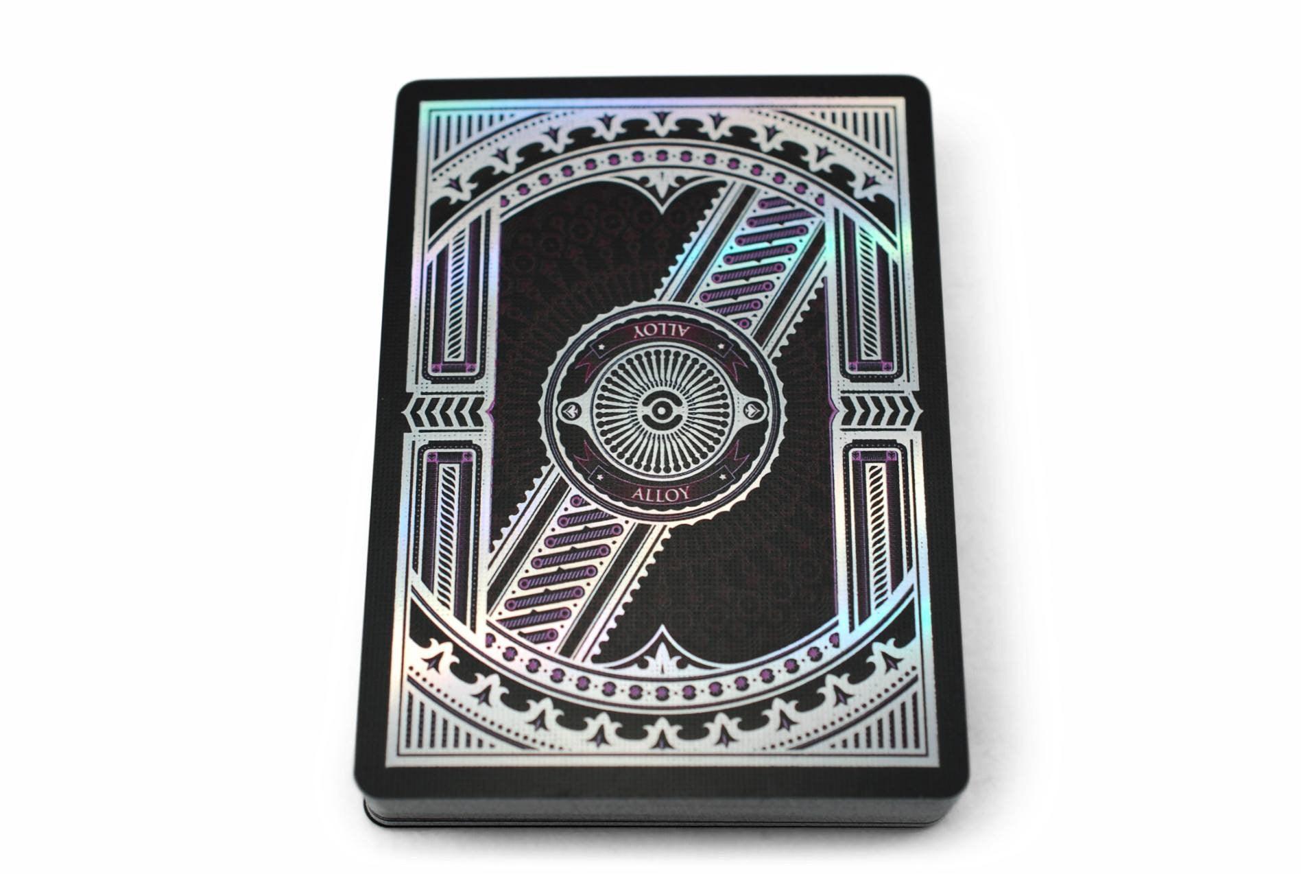 Gamblers Warehouse Alloy Cobalt Playing Cards Poker Deck Custom Design Foiled Backs & Faces New