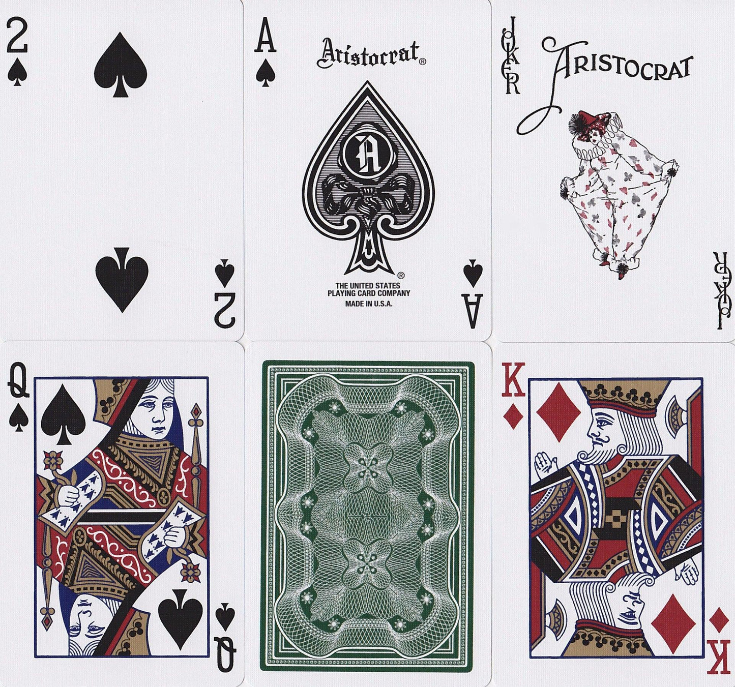 Aristocrat: Green Edition Playing Cards by US Playing Card Co.