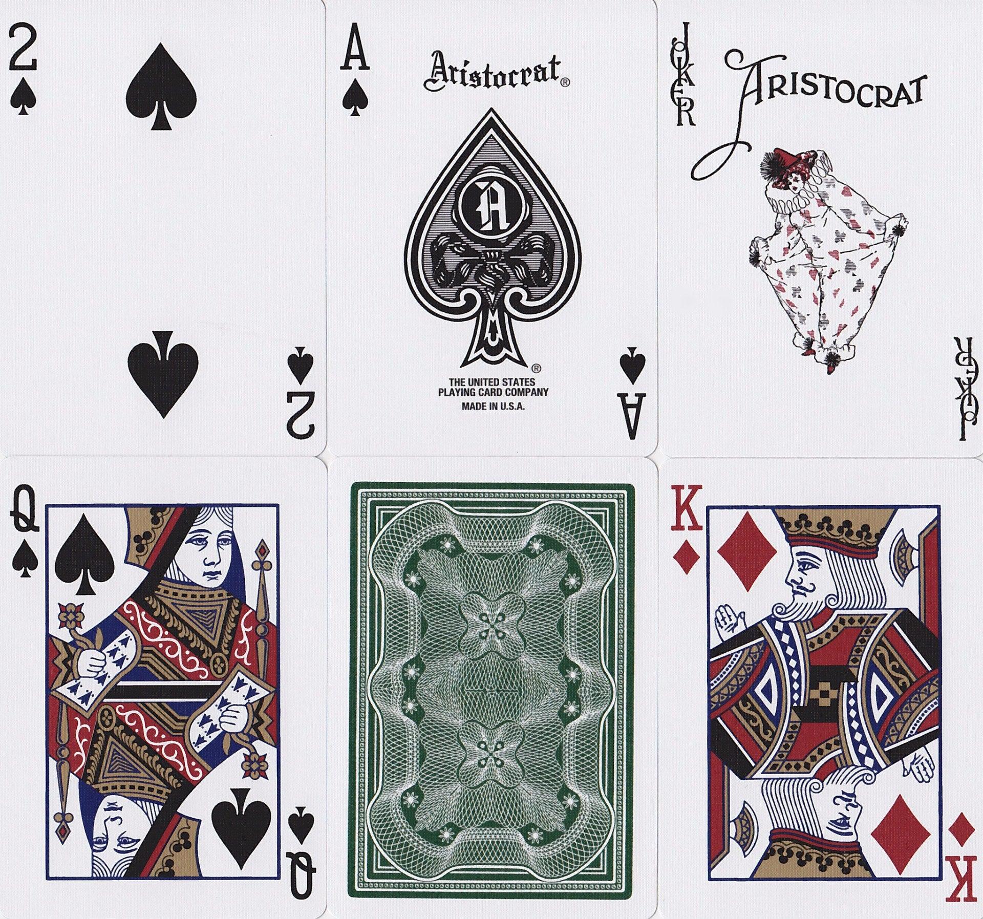 Aristocrat: Green Edition Playing Cards by US Playing Card Co.