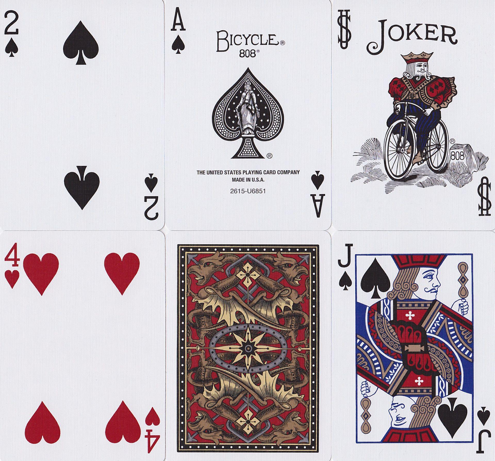 Bicycle® Gold Dragon Back Playing Cards by US Playing Card Co.