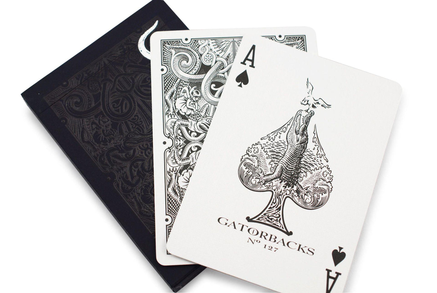 Black Gatorbacks Playing Cards by David Blaine