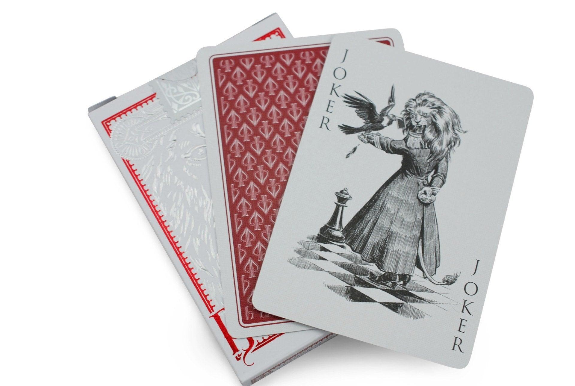 Black Lions Red Edition Playing Cards by David Blaine