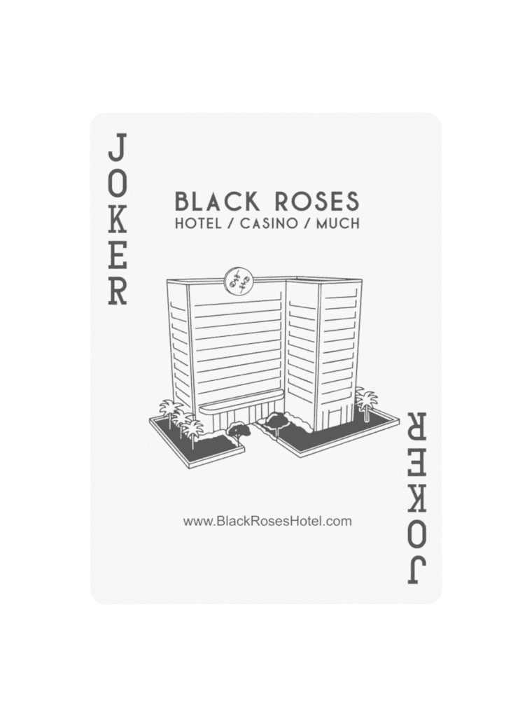 Cold Foil Black Roses Hotel Playing Cards Playing Cards by Black Roses Playing Cards