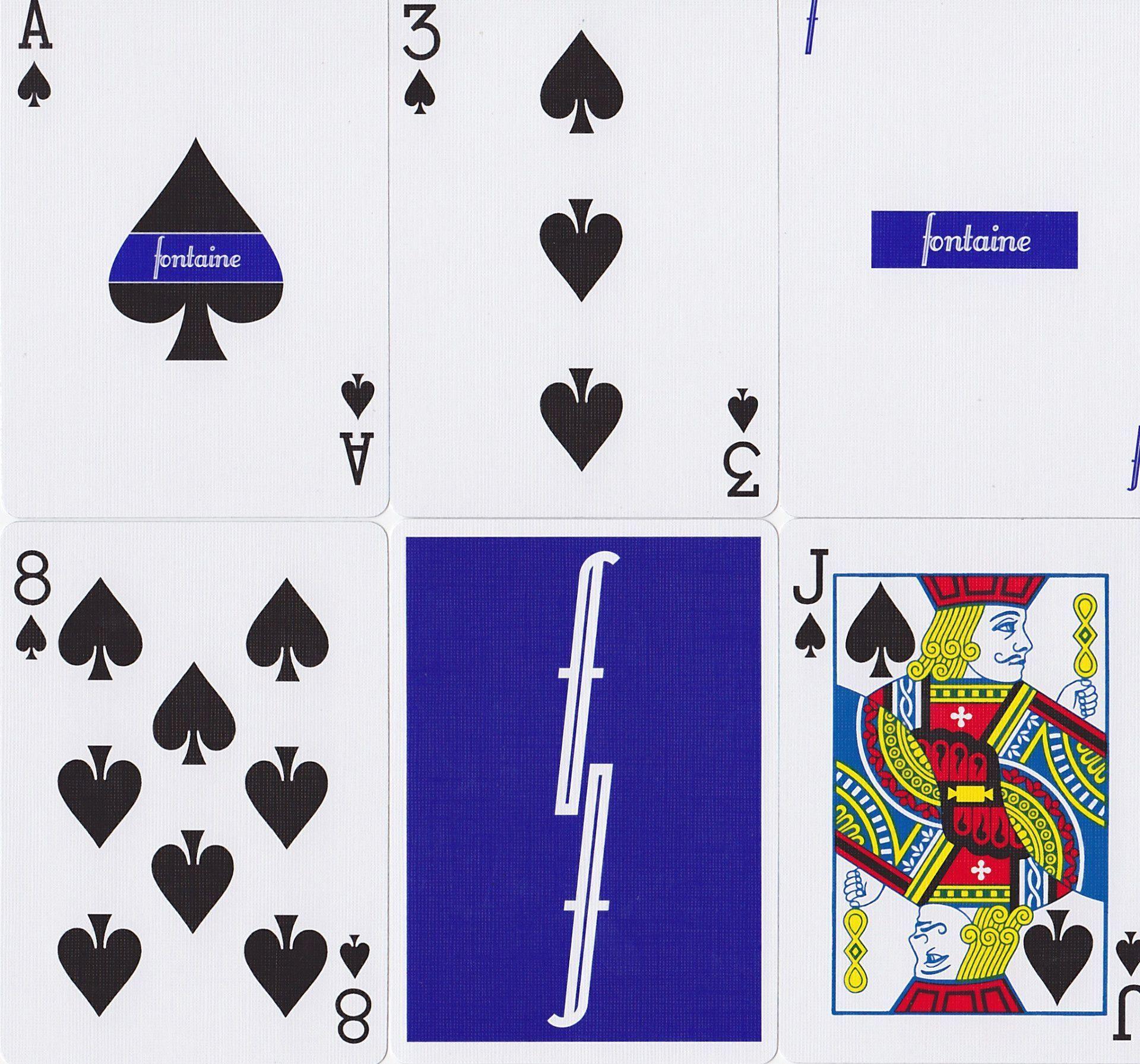 Blue Fontaine Playing Cards by Fontaine