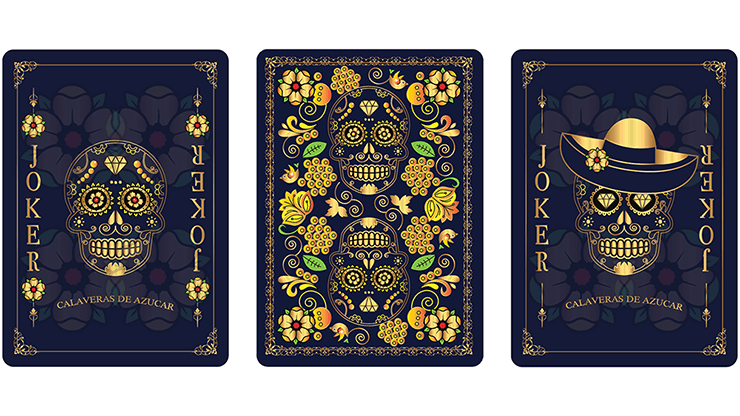 Calaveras de Azúcar Blue Edition Playing Cards by US Playing Card Co.