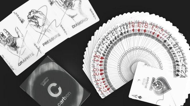 Carbon Playing Cards - Graphite Edition Playing Cards by Luke Wadey