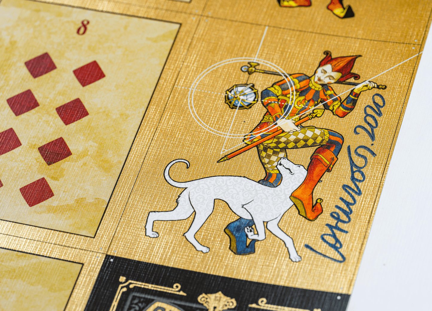 Uncut Sheet with signature - House of the Rising Spade Cartomancer V2 Playing Cards by Stockholm 17