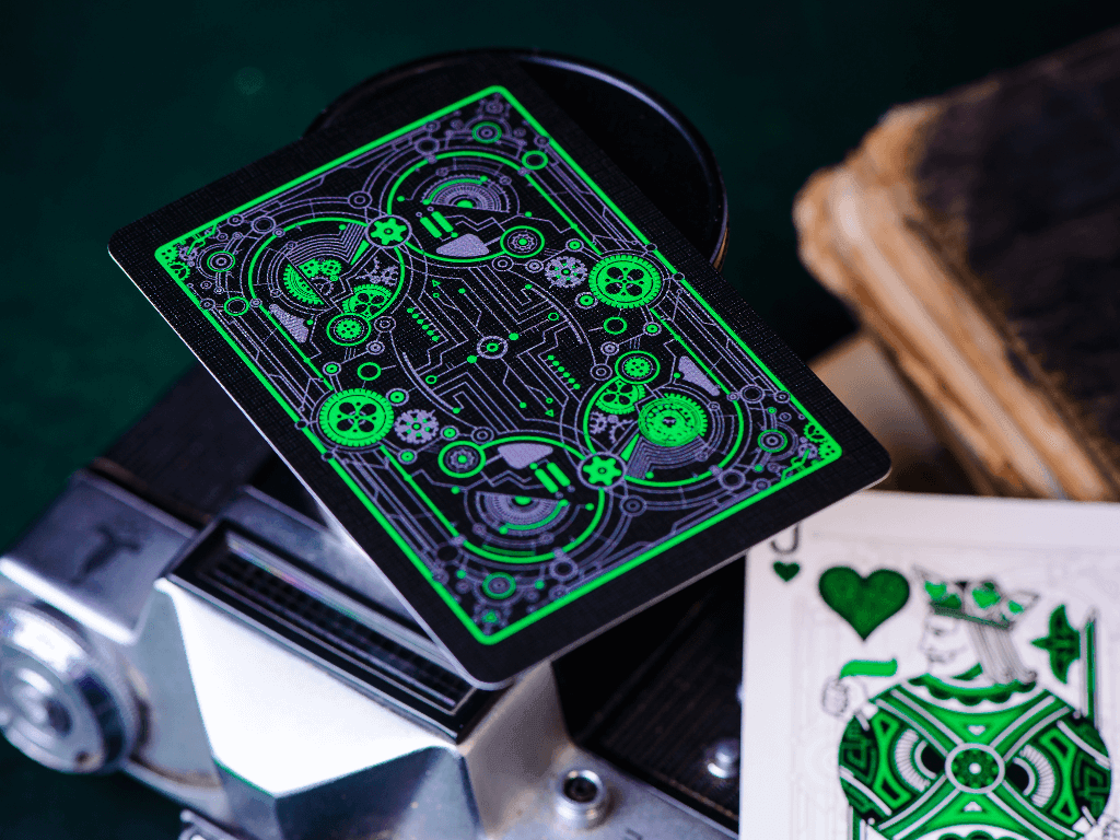 Cyberpunk Green by Elephant Playing Cards Playing Cards by Elephant Playing Cards