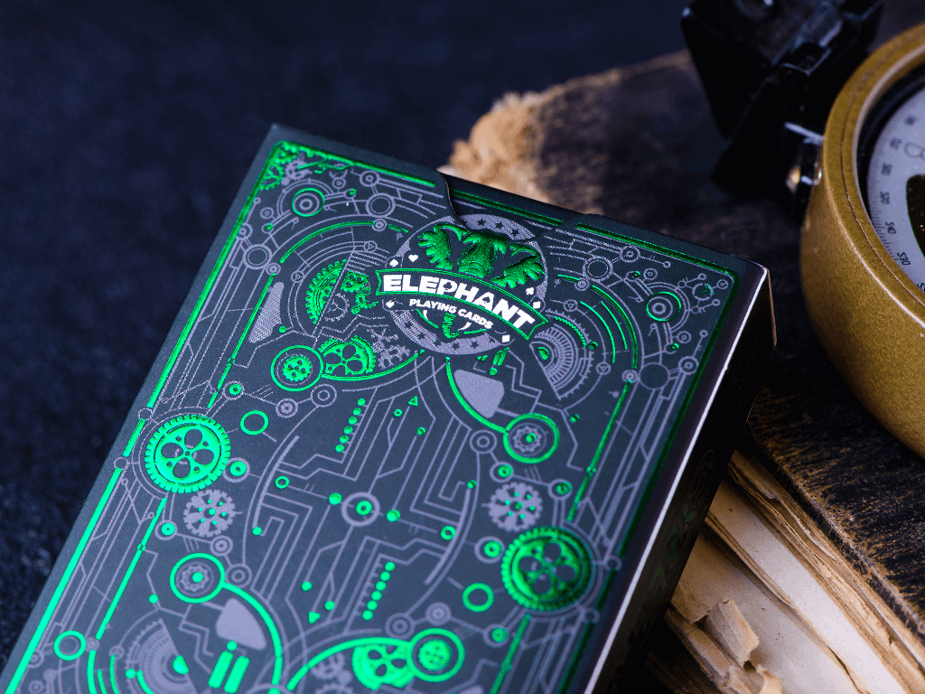 Cyberpunk Green by Elephant Playing Cards Playing Cards by Elephant Playing Cards