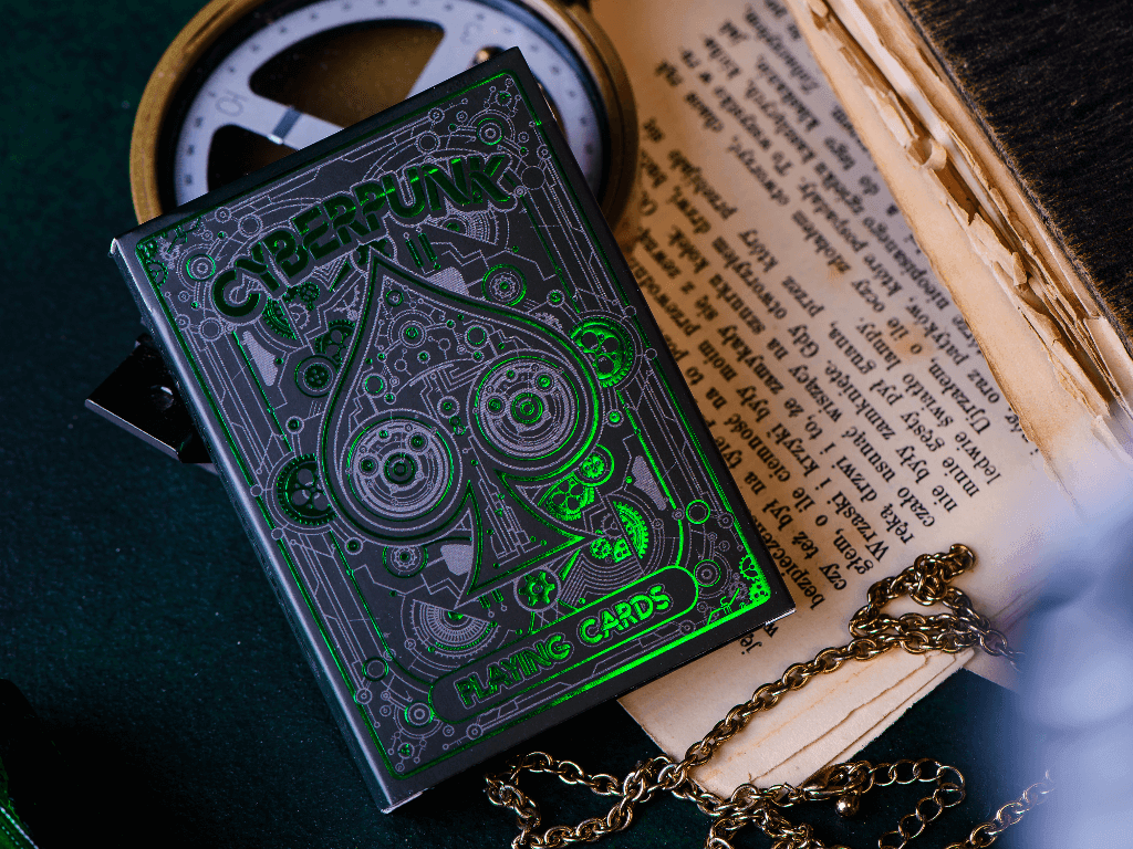 Cyberpunk Green by Elephant Playing Cards Playing Cards by Elephant Playing Cards