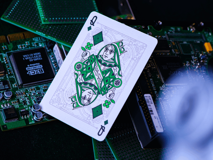 Cyberpunk Green by Elephant Playing Cards Playing Cards by Elephant Playing Cards