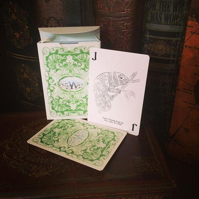 Chameleons Luxury Green Metallic* Playing Cards by Expert Playing Card Co.