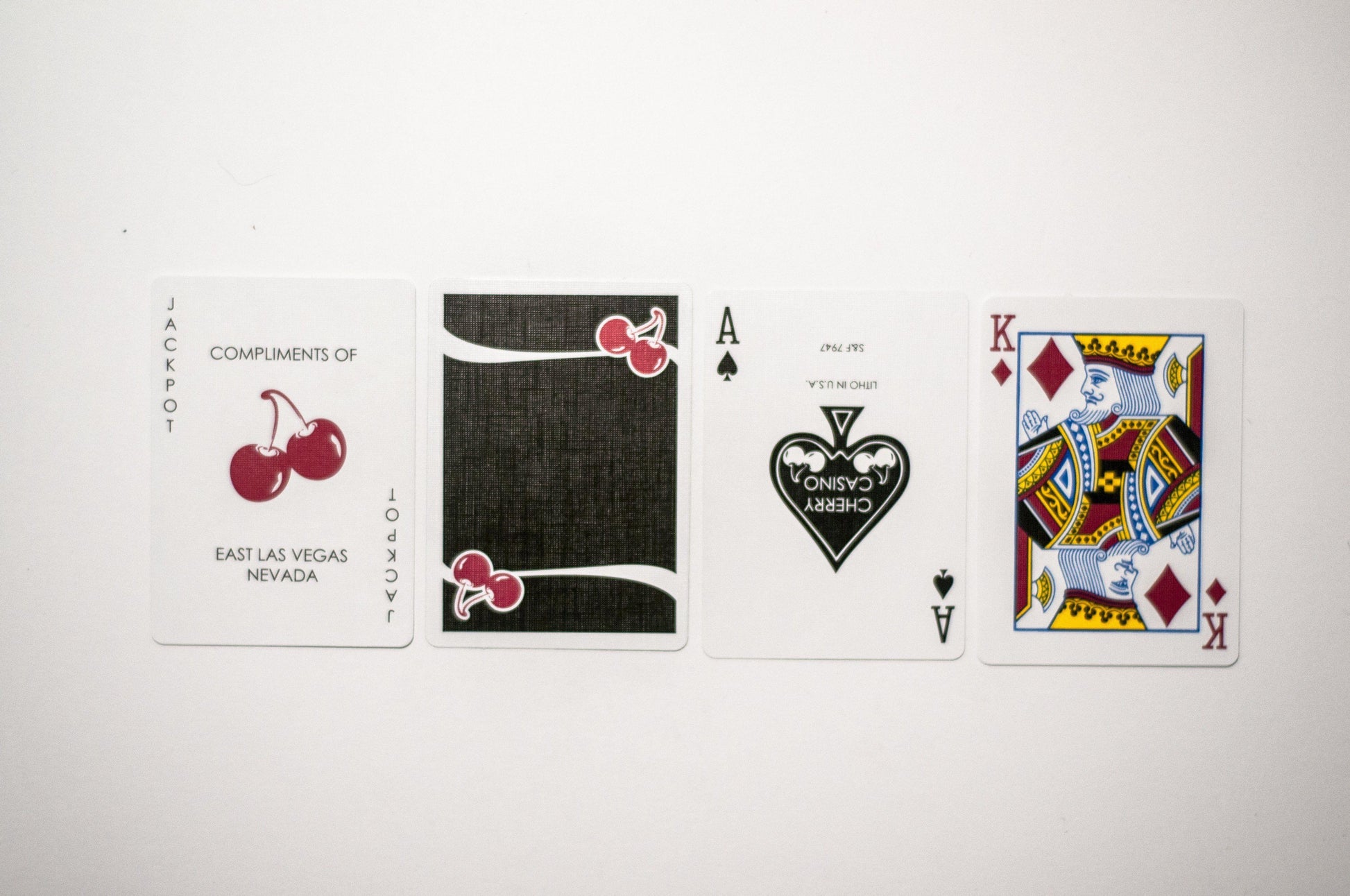 Cherry Casino V3 True Black Playing Cards by Pure Imagination Projects