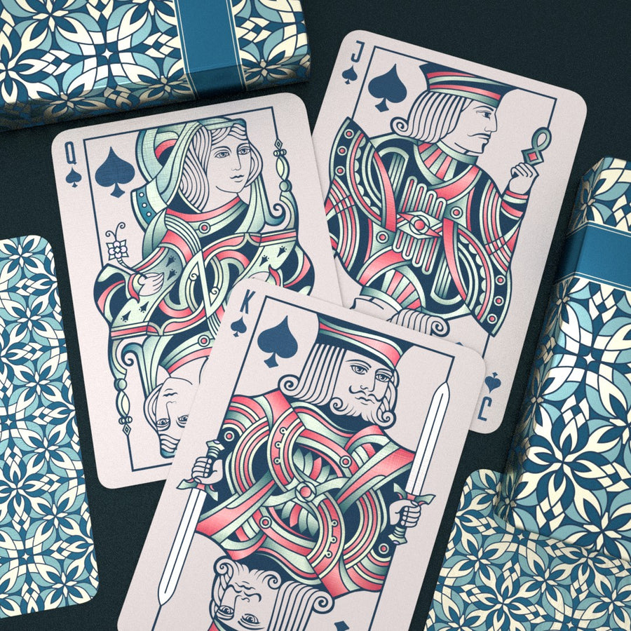Varius Playing Cards - Limited Edition Teal Playing Cards by Montenzi Playing Cards