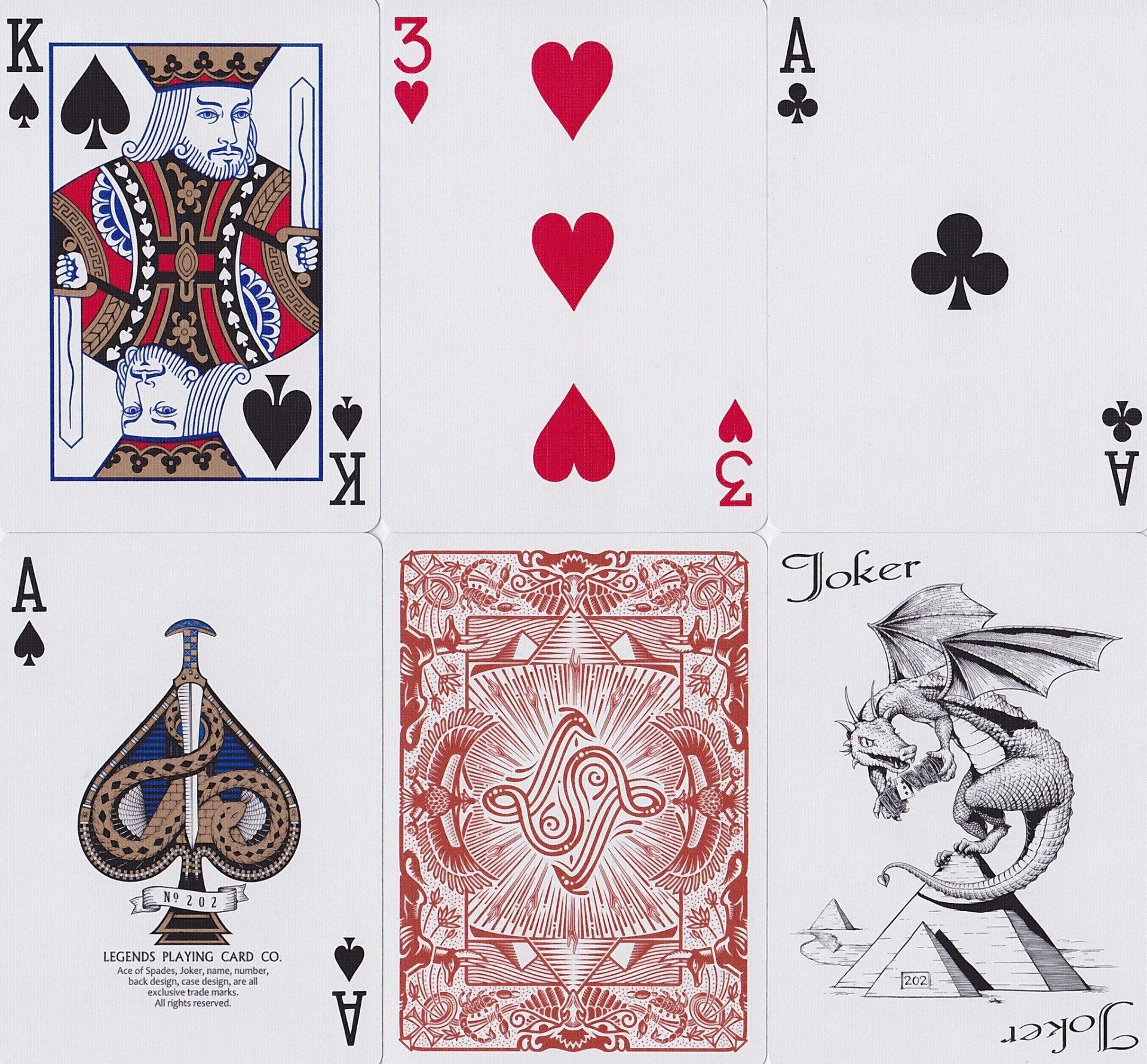 Egyptian Legends Playing Cards by Legends Playing Card Co.