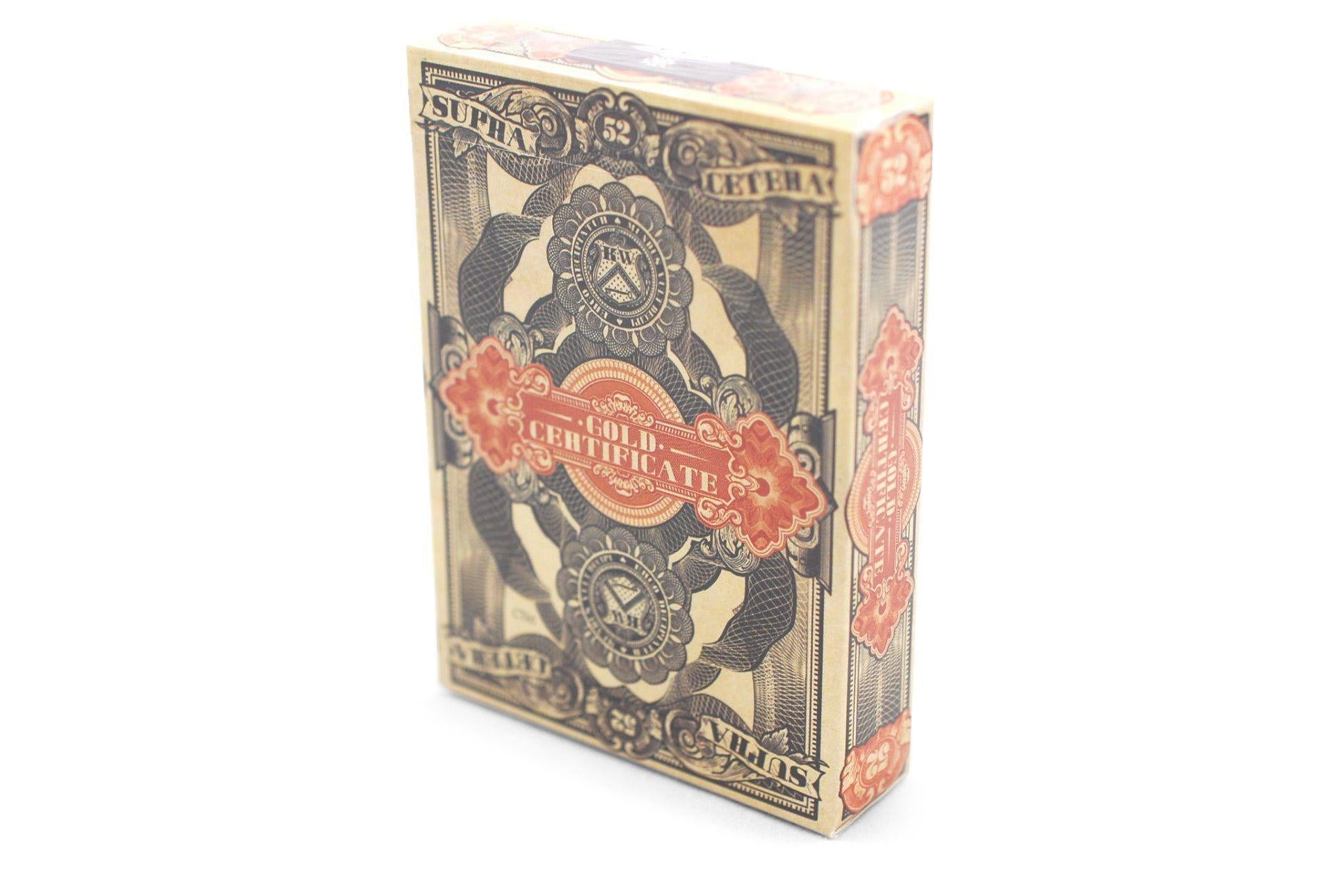 Federal 52 Gold Certificate-RarePlayingCards.com – Rare Playing Cards