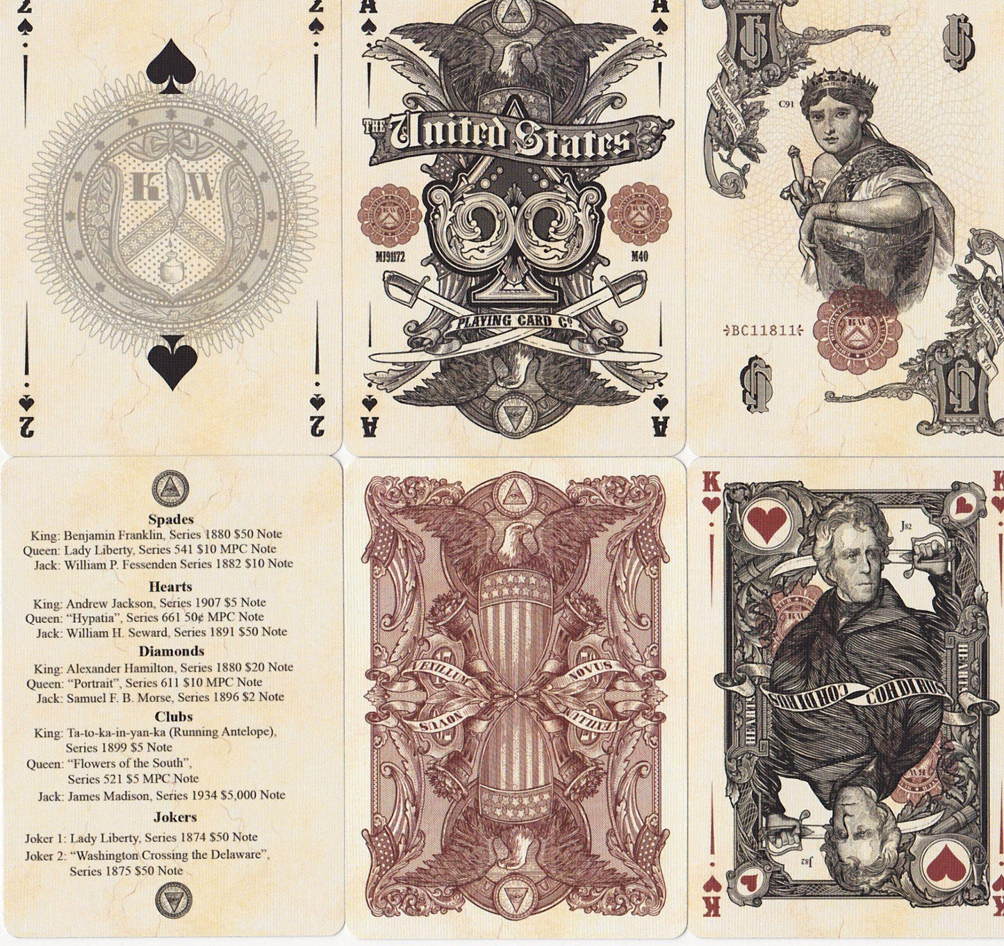 Federal 52 Reserve Note Playing Cards by Kings Wild Project