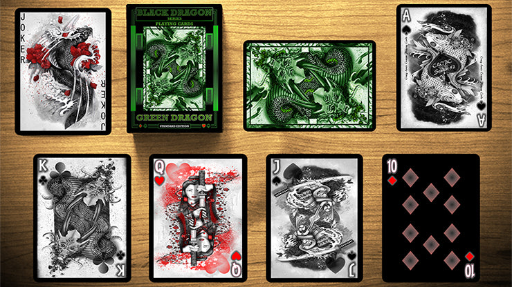 Green Dragon Playing Cards Playing Cards by RarePlayingCards.com