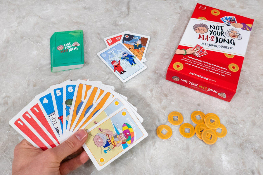 Not Your Ma's Jong, A Fast-Paced Card Game Inspired by Mahjong and