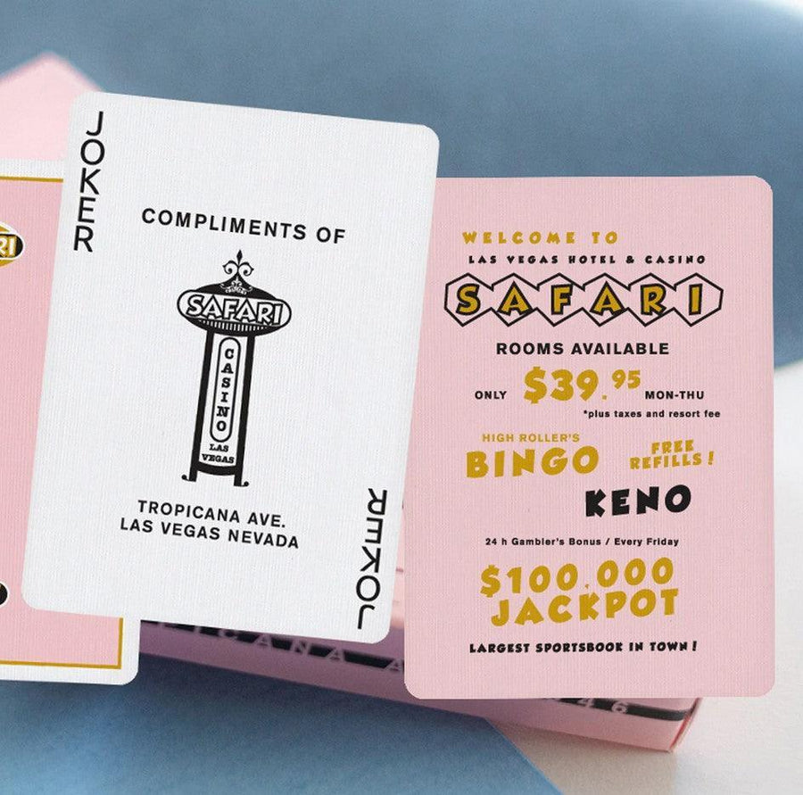 Safari Casino - Pink Playing Cards by Gemini