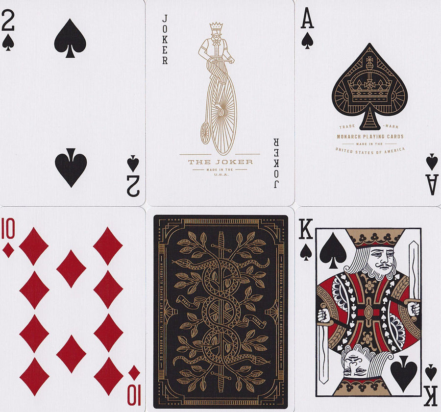 Gold Monarchs Playing Cards by Theory11