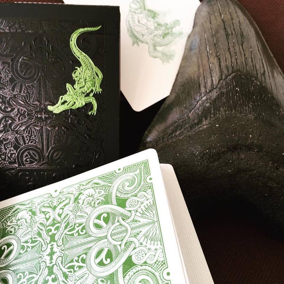 Green Gatorbacks Playing Cards by David Blaine