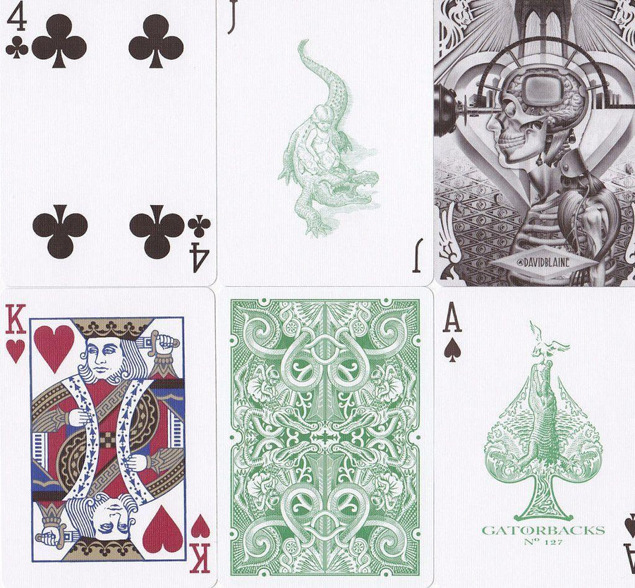 Green Gatorbacks-RarePlayingCards.com – Rare Playing Cards