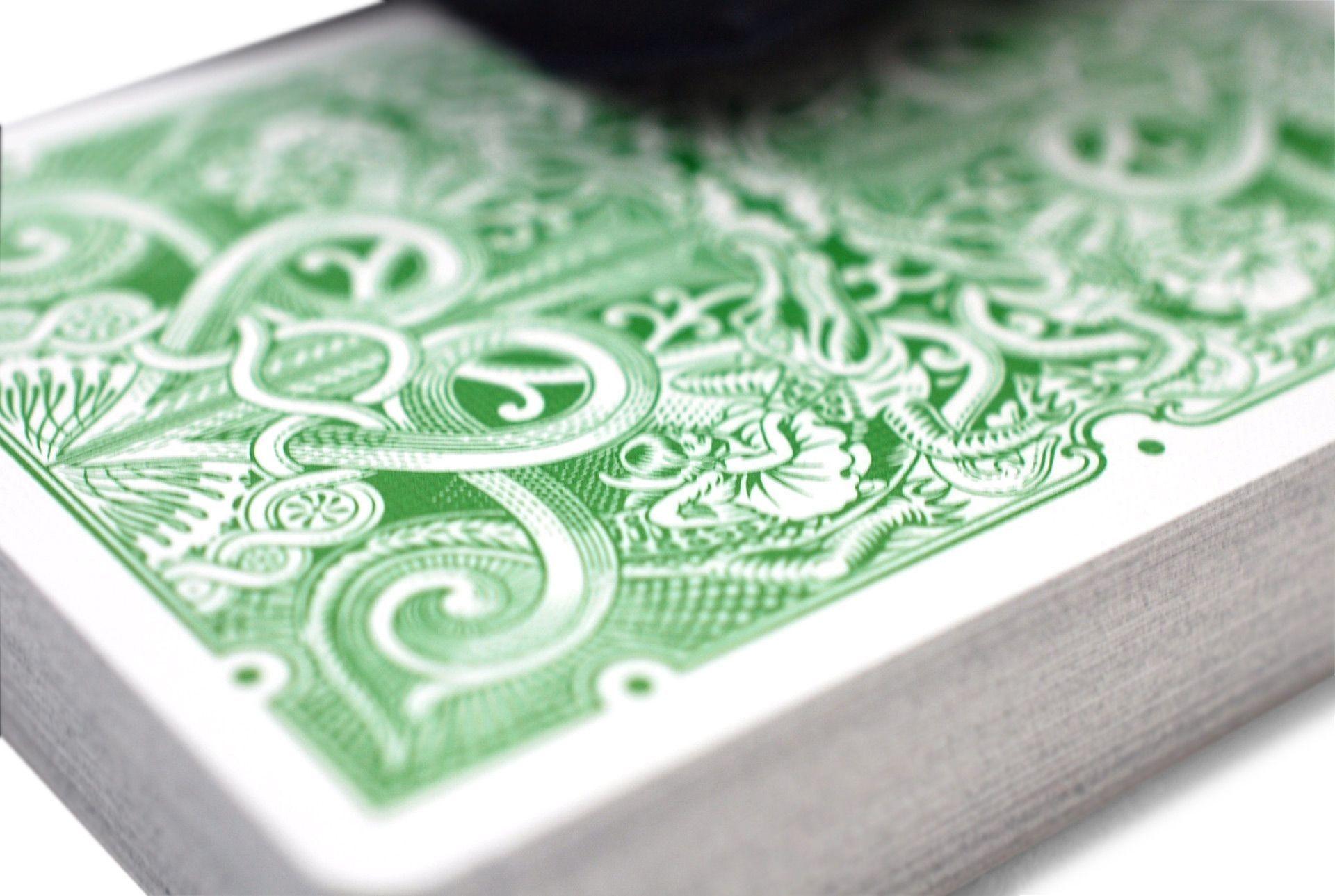 Green Gatorbacks Playing Cards by David Blaine