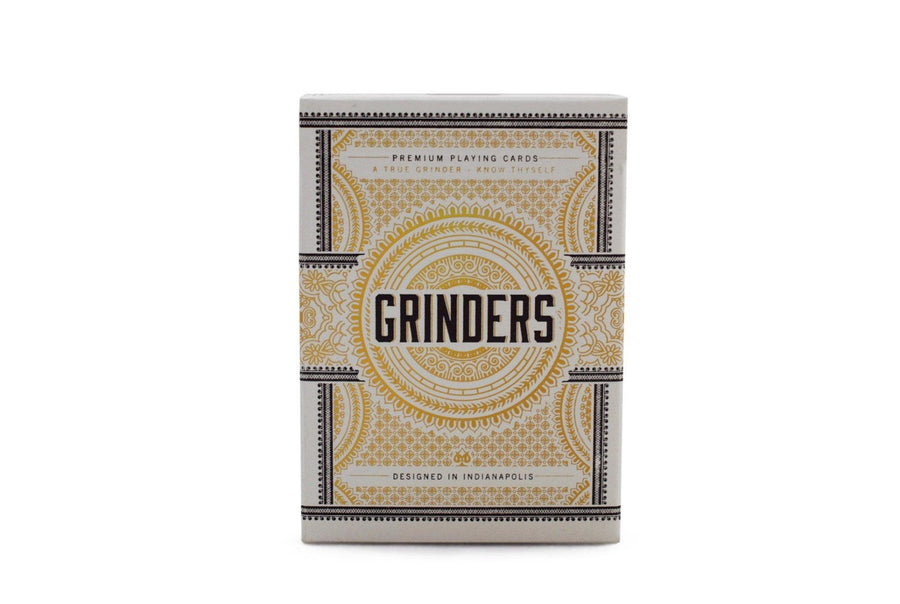 Grinders White Gold Limited Ed. Playing Cards by Midnight Cards