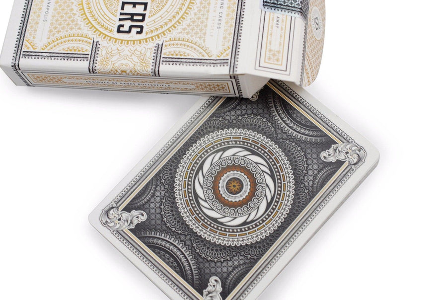 Grinders White Gold Limited Ed. Playing Cards by Midnight Cards