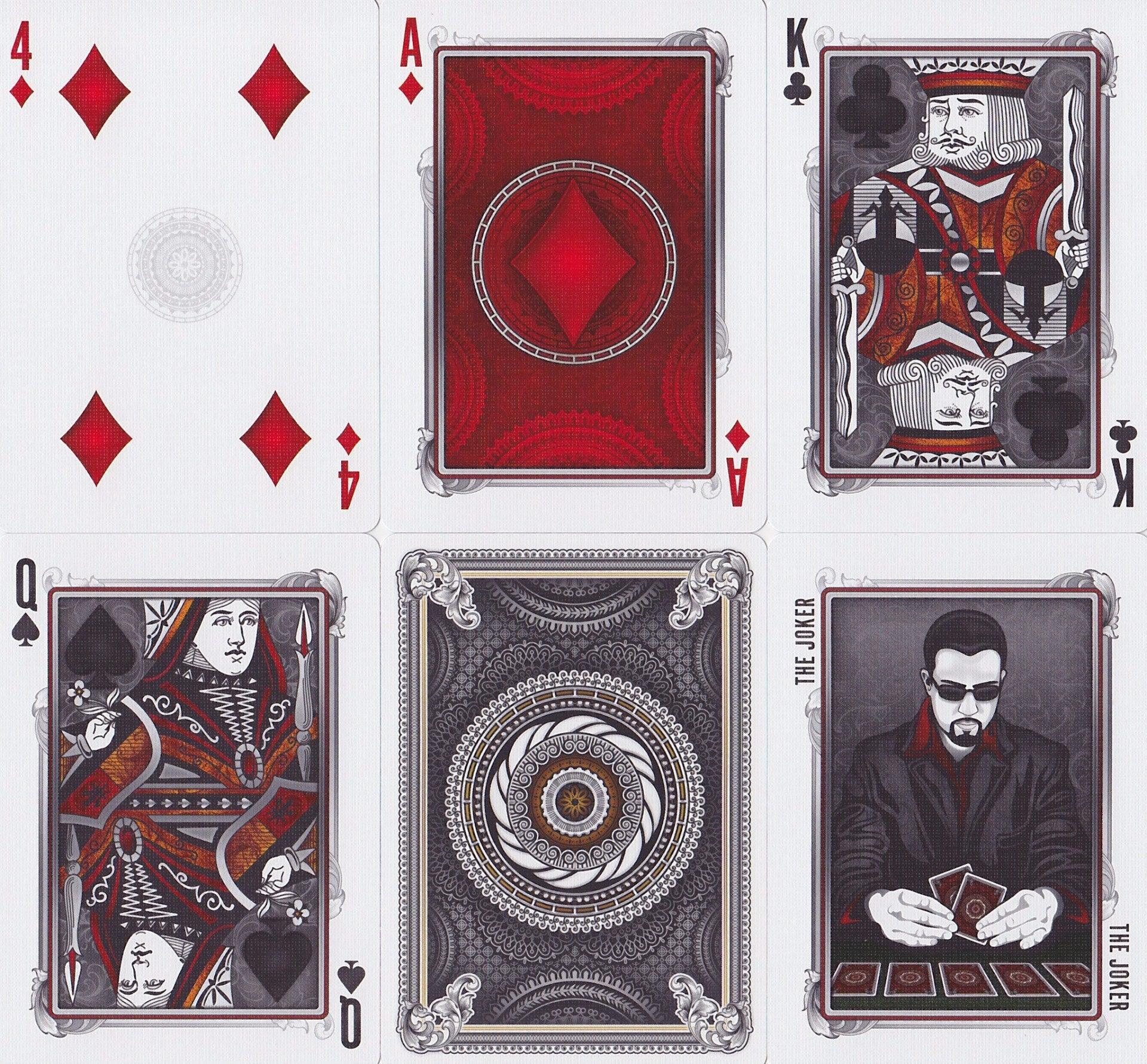 Grinders White Gold Limited Ed. Playing Cards by Midnight Cards