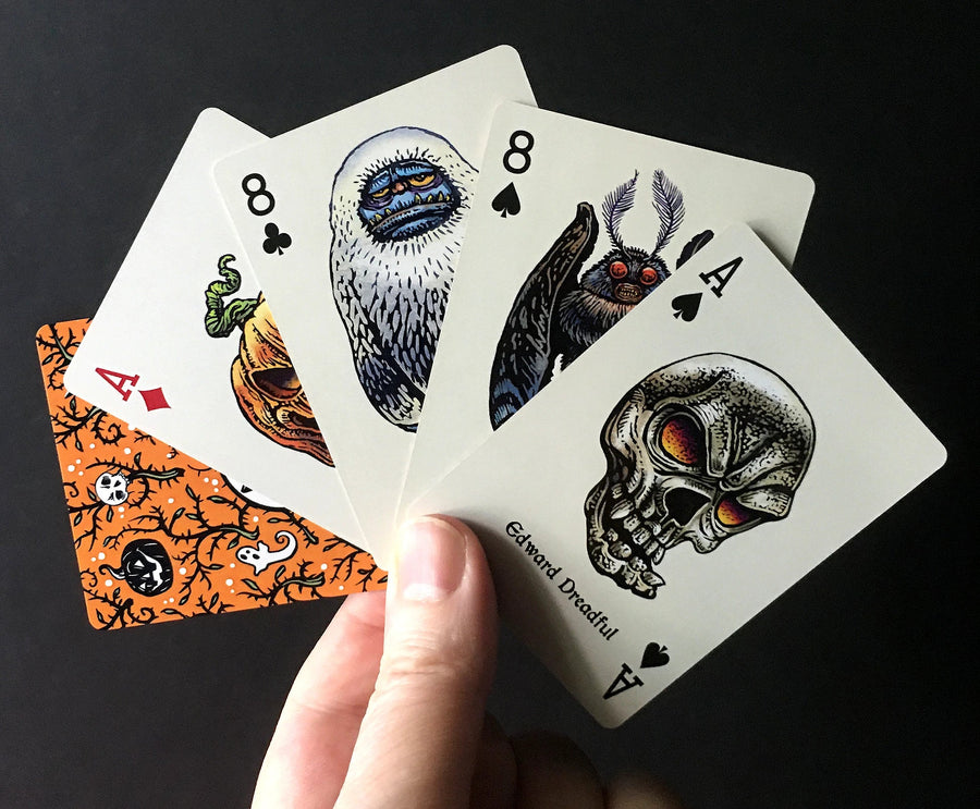 All Hallows Eve Creepy Creatures Playing Cards by ChetArt