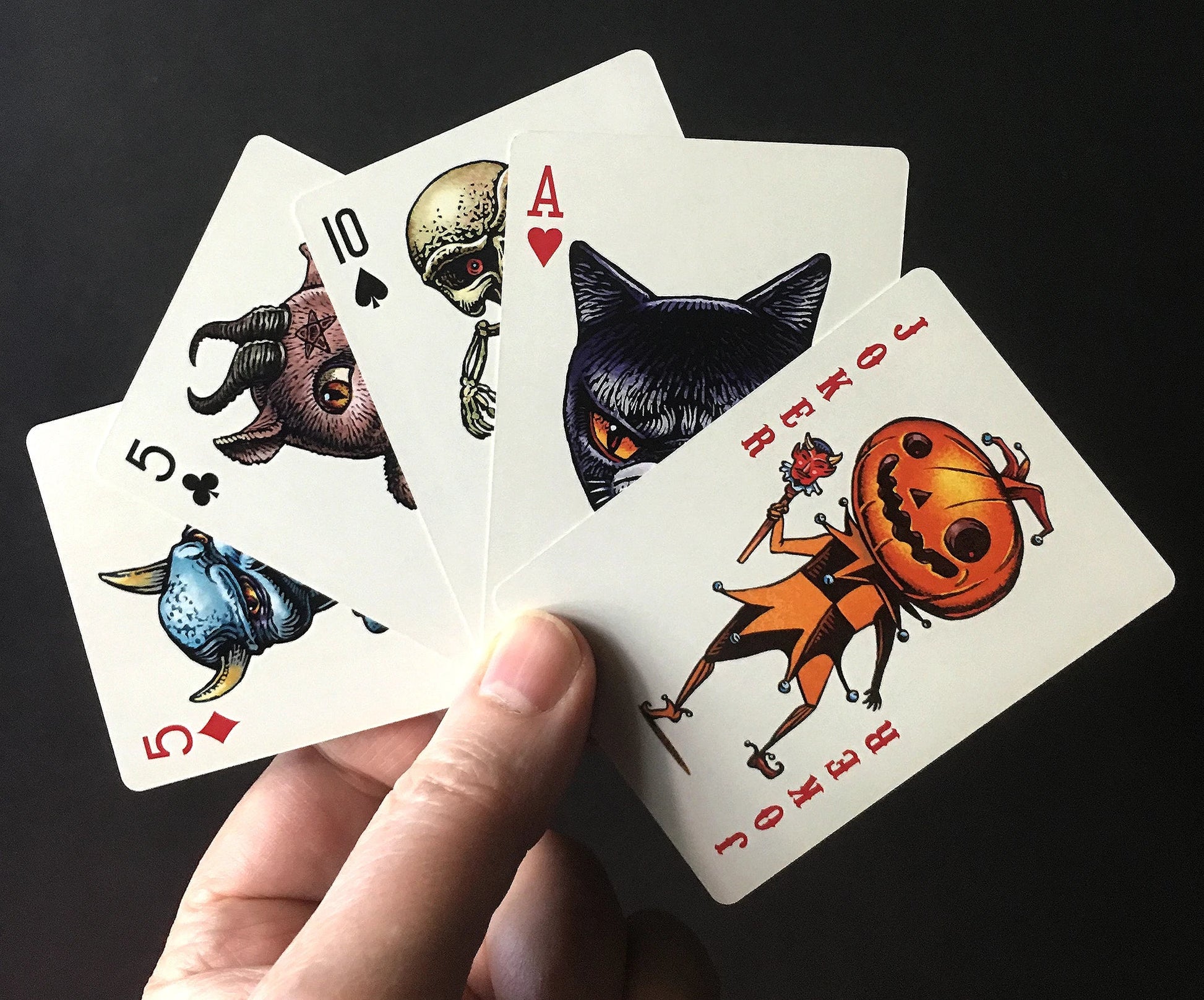 All Hallows Eve Creepy Creatures Playing Cards by ChetArt