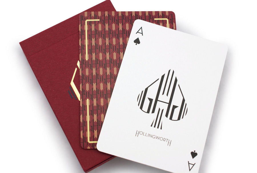 Hollingworths, Burgundy Ed. 2015 Edition* Playing Cards by Dan & Dave
